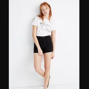 Madewell Roadtripper Jean Shorts in Bennett Black Size 25